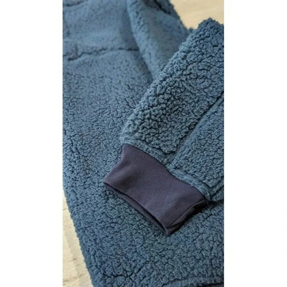 M.Singer Men's Navy Mock Neck 1/4 Placket Fleece Pullover Size L (MSRP $165) - Picture 5 of 7